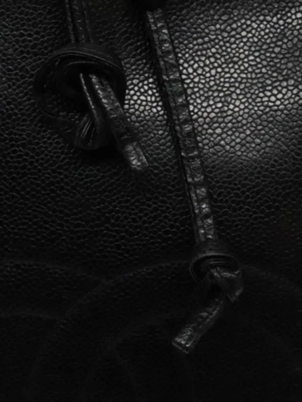 CHANEL COCO Mark Hand Bag Calf Skin Black Gold CC Auth yk17997